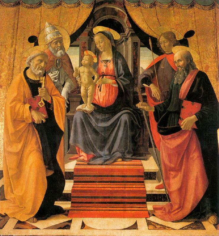 Madonna and Child Enthroned with Saints, GHIRLANDAIO, Domenico